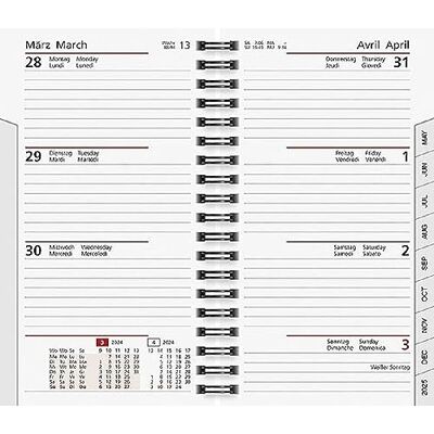 rido/idé ridoidé Calendario semanal de repuesto modelo Timer 2024, Planificador, 2 páginas = 1 semana, tamaño de hoja 8,7 x 15,3 cm, color blanco rido/idé ridoidé Calendario semanal de repuesto modelo Timer 2024, Planificador, 2 páginas = 1 semana, tamaño de hoja 8,7 x 15,3 cm, color blanco
