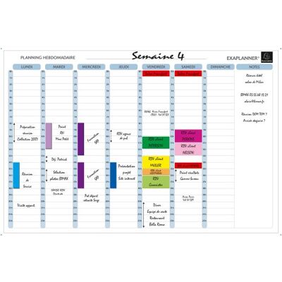 Exacompta EXAPLANNER® Planificador magnético con vista semanal y accesorios Exacompta EXAPLANNER® Planificador magnético con vista semanal y accesorios