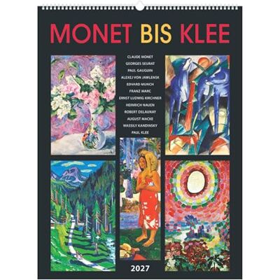 Alpha Monet bis Klee 2027: Kunstkalender 42x56 cm mit Meisterwerken von Monet, Klee, Marc und Macke und sprachneutralem Kalendarium Alpha Monet bis Klee 2027: Kunstkalender 42x56 cm mit Meisterwerken von Monet, Klee, Marc und Macke und sprachneutralem Kalendarium