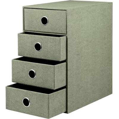 Rössler S.O.H.O. Cómoda de 4 cajones 18 x 25 x 32 cm Salvia Organizador de escritorio para documentos, expedientes, material de oficina y almacenamiento ordenado Rössler S.O.H.O. Cómoda de 4 cajones 18 x 25 x 32 cm Salvia Organizador de escritorio para documentos, expedientes, material de oficina y almacenamiento ordenado