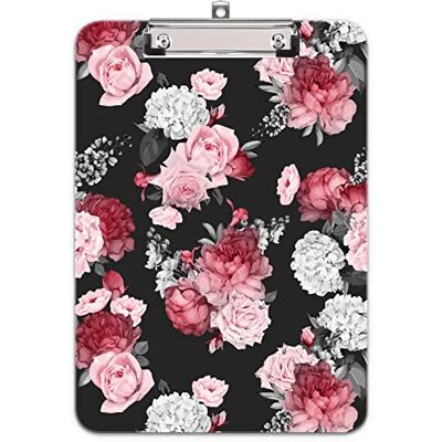 Hnogri portapapeles con pinza a4, diseno de moda portapapele de plastico rígido, Clipboard A4 Carpetas y tableros con pinza, para material de oficina escolar, Rosa rosada Hnogri portapapeles con pinza a4, diseno de moda portapapele de plastico rígido, Clipboard A4 Carpetas y tableros con pinza, para material de oficina escolar, Rosa rosada