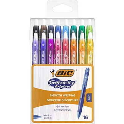 BIC Gel-ocity Original Blíster de 16 unidades, bolígrafos de Gel, colores surtidos BIC Gel-ocity Original Blíster de 16 unidades, bolígrafos de Gel, colores surtidos