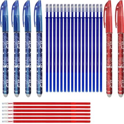 Generico SEND UP Set 28 Piezas Material Escolar: 6 Bolis Borrables (4 Azul, 2 Rojo) y 22 Recambios Gel 0,5mm (16 Azul, 6 Rojo) +20% Tinta – Regalo Original – Cartuchos compatibles con bolígrafo Legami Generico SEND UP Set 28 Piezas Material Escolar: 6 Bolis Borrables (4 Azul, 2 Rojo) y 22 Recambios Gel 0,5mm (16 Azul, 6 Rojo) +20% Tinta – Regalo Original – Cartuchos compatibles con bolígrafo Legami