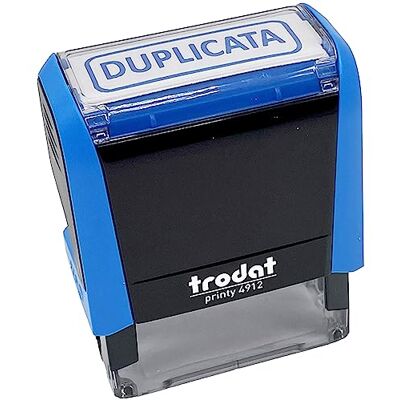 Trodat X-Print 43511 sello "duplicata goma, color azul Trodat X-Print 43511 sello "duplicata goma, color azul