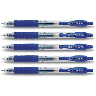 PILOT Bolígrafo de gel G2-7, azul, Langer Stift 5er PILOT Bolígrafo de gel G2-7, azul, Langer Stift 5er