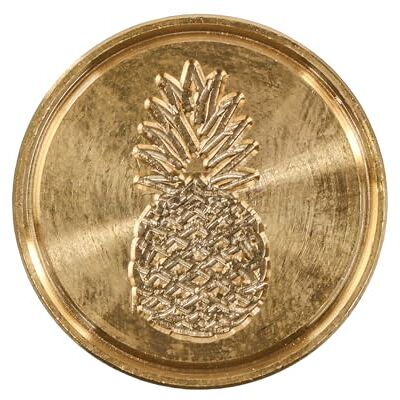 Jacques Herbin Herbin Disco de latón y sello en pasador, 24 mm, piña Jacques Herbin Herbin Disco de latón y sello en pasador, 24 mm, piña