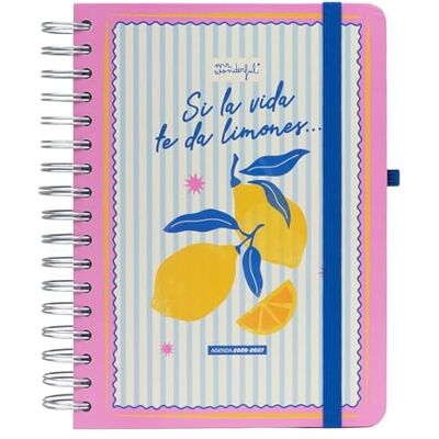 Mr. Wonderful Agenda escolar 2026-2027 Diaria con Espiral y Pegatinas – Planificador Diario Completo Septiembre 2026 a Agosto 2027 con Extras – Si la vida te da limones Mr. Wonderful Agenda escolar 2026-2027 Diaria con Espiral y Pegatinas – Planificador Diario Completo Septiembre 2026 a Agosto 2027 con Extras – Si la vida te da limones