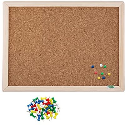 D.RECT Tablero de Corcho 30 x 40 cm Tablón de Anuncios de Corcho Rectangular con Chinchetas Multicolor 35 Unidades Tablero de Alfileres con Marco de Madera D.RECT Tablero de Corcho 30 x 40 cm Tablón de Anuncios de Corcho Rectangular con Chinchetas Multicolor 35 Unidades Tablero de Alfileres con Marco de Madera