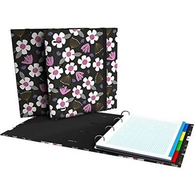 Grafoplas . Carpesano 4 Anillas A4, Modelo Floral, Colección Jocelyn Proust. Contiene 4 Separadores Extra Gruesos, 100 Hojas Cuadriculadas de 90 Gramos y sobre Transparente Grafoplas . Carpesano 4 Anillas A4, Modelo Floral, Colección Jocelyn Proust. Contiene 4 Separadores Extra Gruesos, 100 Hojas Cuadriculadas de 90 Gramos y sobre Transparente