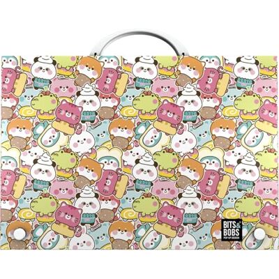 Grafoplas Maletin Escolar con Asa y Cierre de Broche, Tamaño Folio, 24,5x34,5x4 cm, Polipropileno, Kawaii Bits & Bobs, Perfecto para tus Clases Extra Escolares Grafoplas Maletin Escolar con Asa y Cierre de Broche, Tamaño Folio, 24,5x34,5x4 cm, Polipropileno, Kawaii Bits & Bobs, Perfecto para tus Clases Extra Escolares