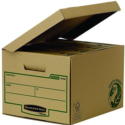 Fellowes Bankers Box Earth Series Contenedor de archivos tapa fija, normal, marrón Fellowes Bankers Box Earth Series Contenedor de archivos tapa fija, normal, marrón