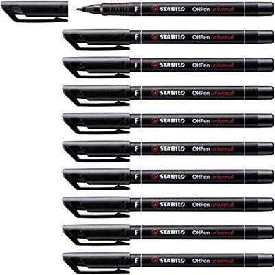 Marcador permanente STABILO OHPen Negro - Pack de 10 Marcador permanente STABILO OHPen Negro - Pack de 10