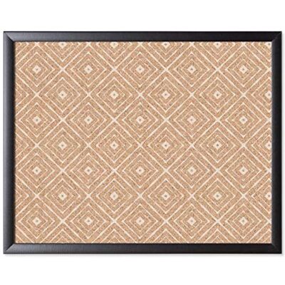 U Brands Tablón de anuncios de corcho, 40,6 x 50,8 cm, marco de madera negra, diseño de diamante () U Brands Tablón de anuncios de corcho, 40,6 x 50,8 cm, marco de madera negra, diseño de diamante ()