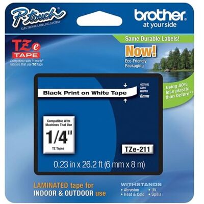 Brother TZE-211 Negro sobre blanco cinta para impresora de etiquetas – Cintas para impresoras de etiquetas (negro sobre blanco, TZe, Negro, , gl-h105, PT-1010, 1080, 18, E300, E500, E550, H100, H105, H300, H500, H75, P700) Brother TZE-211 Negro sobre blanco cinta para impresora de etiquetas – Cintas para impresoras de etiquetas (negro sobre blanco, TZe, Negro, , gl-h105, PT-1010, 1080, 18, E300, E500, E550, H100, H105, H300, H500, H75, P700)