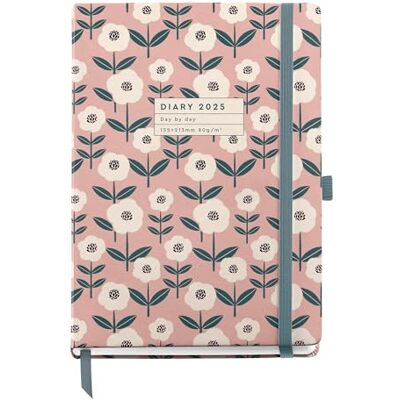 Miquelrius Agenda 2025, Agenda anual 155x213 mm, Agenda día página, Cubierta cartón forrado plastificado, Espiral, Cierre goma elástica, Papel 80 g/m², Catalán, Inglés y Portugués, Bloom Miquelrius Agenda 2025, Agenda anual 155x213 mm, Agenda día página, Cubierta cartón forrado plastificado, Espiral, Cierre goma elástica, Papel 80 g/m², Catalán, Inglés y Portugués, Bloom