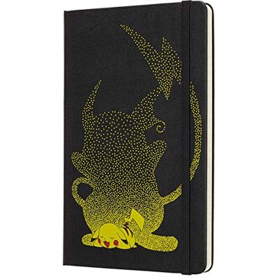 Moleskine Libreta de edición limitada Pokemon, grande a rayas Pikachu Moleskine Libreta de edición limitada Pokemon, grande a rayas Pikachu