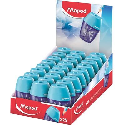 Maped Arctic Shaker Expositor de Mostrador con 25 Sacapuntas, Sacapuntas con Depósito y Diseño Ergonómico, Lote de 25 Unidades Listo para Vender, Suministros Escolares y Oficina Maped Arctic Shaker Expositor de Mostrador con 25 Sacapuntas, Sacapuntas con Depósito y Diseño Ergonómico, Lote de 25 Unidades Listo para Vender, Suministros Escolares y Oficina