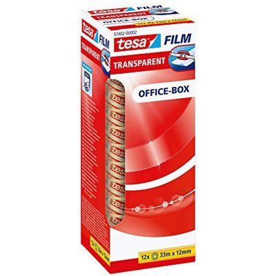 tesa film transparente Cinta Autoadhesiva Resistente al Paso del Tiempo y al Rompimiento Cinta de Oficina con Fuerte Adhesión 33 m x 12 mm 12 Piezas tesa film transparente Cinta Autoadhesiva Resistente al Paso del Tiempo y al Rompimiento Cinta de Oficina con Fuerte Adhesión 33 m x 12 mm 12 Piezas