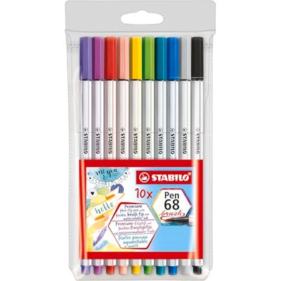 Bolígrafo de fieltro STABILO Pen 68 - 10 piezas - Multicolor Bolígrafo de fieltro STABILO Pen 68 - 10 piezas - Multicolor