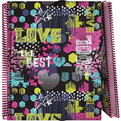 Grafoplas Grafoplás Carpeta de Fundas A4 con Espiral, Colección Diverse Cool, Tapas Polipropileno Rígido, Cierre Gomas Elásticas, 30 Fundas Transparentes, Incluye Sobre con Cierre Textil Grafoplas Grafoplás Carpeta de Fundas A4 con Espiral, Colección Diverse Cool, Tapas Polipropileno Rígido, Cierre Gomas Elásticas, 30 Fundas Transparentes, Incluye Sobre con Cierre Textil