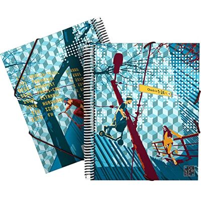 Grafoplas Grafoplás . Carpeta con 30 Fundas Transparentes, A4, Espiral, Tapas Polipropileno, Cierre Gomas, Incluye Sobre Transparente, Colección Diverse, Follow Me Grafoplas Grafoplás . Carpeta con 30 Fundas Transparentes, A4, Espiral, Tapas Polipropileno, Cierre Gomas, Incluye Sobre Transparente, Colección Diverse, Follow Me