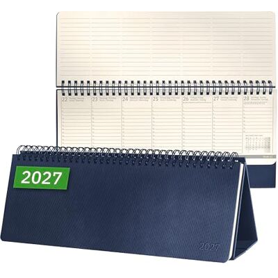 Sigel Calendario de escritorio 2027, grande, tapa dura Calendario, planificador, agenda semanal, organizador, diario azul oscuro – Conceptum Sigel Calendario de escritorio 2027, grande, tapa dura Calendario, planificador, agenda semanal, organizador, diario azul oscuro – Conceptum
