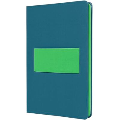 Sigel Libreta Linescape aprox A5 cuadriculado tapa dura azul medio/verde-neón cinta elástica multi-funcional 176 p certificación FSC Sigel Libreta Linescape aprox A5 cuadriculado tapa dura azul medio/verde-neón cinta elástica multi-funcional 176 p certificación FSC