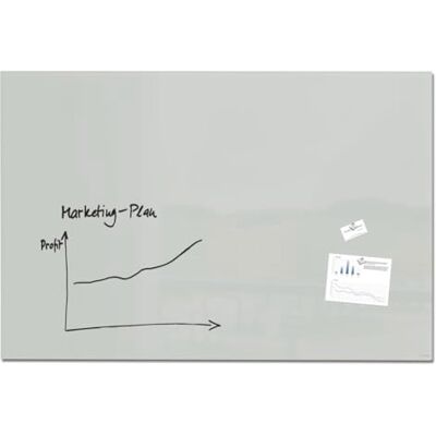 Sigel Pizarra magnética de vidrio Artverum 150 x 100 cm , superficie brillante, vidrio de seguridad, 2 imanes de neodimio, gris Sigel Pizarra magnética de vidrio Artverum 150 x 100 cm , superficie brillante, vidrio de seguridad, 2 imanes de neodimio, gris