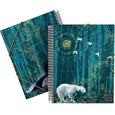 Grafoplas Grafoplás . Carpeta de Fundas A4 con Espiral, Colección Diverse, North Polar, Tapas Polipropileno Rígido, Cierre Gomas Elásticas, 30 Fundas Transparentes, Incluye Sobre con Cierre Textil Grafoplas Grafoplás . Carpeta de Fundas A4 con Espiral, Colección Diverse, North Polar, Tapas Polipropileno Rígido, Cierre Gomas Elásticas, 30 Fundas Transparentes, Incluye Sobre con Cierre Textil