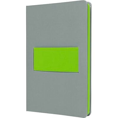 Sigel Libreta Linescape aprox A5 rayado tapa dura gris claro/verde-neón cinta elástica multi-funcional 176 p certificación FSC Sigel Libreta Linescape aprox A5 rayado tapa dura gris claro/verde-neón cinta elástica multi-funcional 176 p certificación FSC
