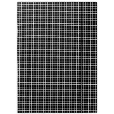 DONAU Premium Carpeta A4 con 3 solapas de cartón fuerte/cartón Impresión a cuadros; lacado brillante por una cara, 25 unidades, color: negro, ideal para oficina DONAU Premium Carpeta A4 con 3 solapas de cartón fuerte/cartón Impresión a cuadros; lacado brillante por una cara, 25 unidades, color: negro, ideal para oficina