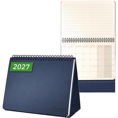 Sigel Calendario de escritorio 2027, A5 apaisado, tapa dura Calendario, planificador, agenda semanal, organizador, diario azul oscuro – Conceptum Sigel Calendario de escritorio 2027, A5 apaisado, tapa dura Calendario, planificador, agenda semanal, organizador, diario azul oscuro – Conceptum