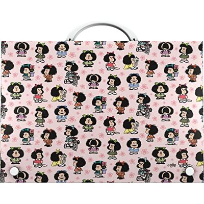 Grafoplas Maletin Escolar con Asa y Cierre de Broche, Polipropileno, Tamaño Folio, 24, 5x34, 5x4cm, Colección Papelería Mafalda Única Grafoplas Maletin Escolar con Asa y Cierre de Broche, Polipropileno, Tamaño Folio, 24, 5x34, 5x4cm, Colección Papelería Mafalda Única