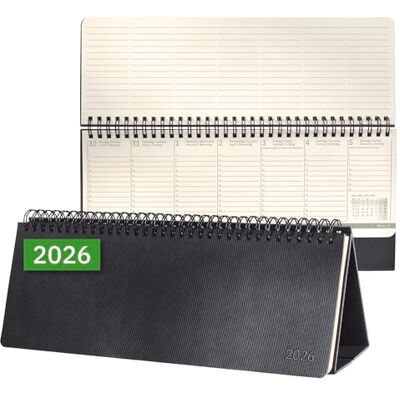 Sigel Agenda planning de mesa Conceptum 2026-1 año large negro 2 páginas = abajo semana vista/arriba espacio para notas tapa dura 80 g/m² 132 p certificación PEFC Sigel Agenda planning de mesa Conceptum 2026-1 año large negro 2 páginas = abajo semana vista/arriba espacio para notas tapa dura 80 g/m² 132 p certificación PEFC