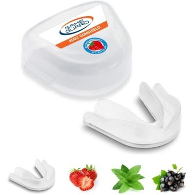 GAME GUARD protector bucal para hervir y morder/protector de encías protector bucal moldeable/protectores de encías júnior/niños/jóvenes Aprobado por CE, deportes escolares, fútbol, rugby GAME GUARD protector bucal para hervir y morder/protector de encías protector bucal moldeable/protectores de encías júnior/niños/jóvenes Aprobado por CE, deportes escolares, fútbol, rugby