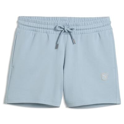 PUMA Shorts Essentials Elevated 5" de Talle Medio Mujer M, Seafoam Blue PUMA Shorts Essentials Elevated 5" de Talle Medio Mujer M, Seafoam Blue