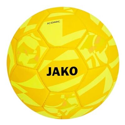 JAKO Balón Interior Iconic, Amarillo neón/Amarillo/Negro, 4 JAKO Balón Interior Iconic, Amarillo neón/Amarillo/Negro, 4