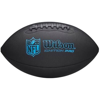 Wilson Balón de Fútbol Americano NFL Ignition Pro Eco, Hecho de Cuero Compuesto con Tecnología Pressure Lock, Cordones Más Anchos, Color Negro, Tamaño Oficial Wilson Balón de Fútbol Americano NFL Ignition Pro Eco, Hecho de Cuero Compuesto con Tecnología Pressure Lock, Cordones Más Anchos, Color Negro, Tamaño Oficial