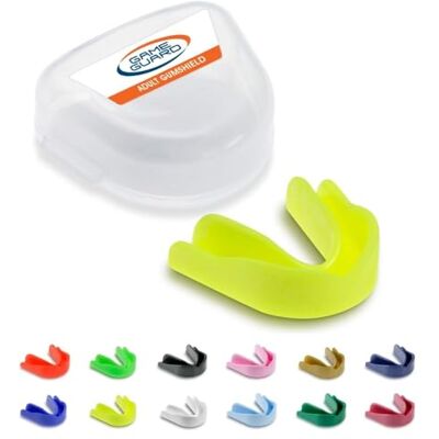 GAME GUARD protector bucal para hervir y morder/protector de encías protector bucal moldeable/protectores de encías júnior/niños/jóvenes Aprobado por CE, deportes escolares, fútbol, rugby GAME GUARD protector bucal para hervir y morder/protector de encías protector bucal moldeable/protectores de encías júnior/niños/jóvenes Aprobado por CE, deportes escolares, fútbol, rugby
