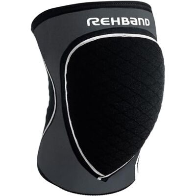 Rehband Rodilleras para Balonmano, Voleibol y Deportes de Sala, Rodilleras de Neopreno cómodas y de ajuste ceñido, Protector de Rodilla Deportivo para Mujeres y Hombres, Color:Gris Acero, Talla:L Rehband Rodilleras para Balonmano, Voleibol y Deportes de Sala, Rodilleras de Neopreno cómodas y de ajuste ceñido, Protector de Rodilla Deportivo para Mujeres y Hombres, Color:Gris Acero, Talla:L