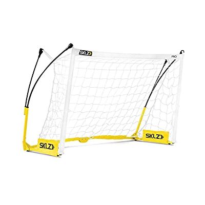 SKLZ Portería de fútbol Profesional ultraportátil para niños, instalación rápida, Blanco/Negro/Amarillo, 1,8 x 1,2 m SKLZ Portería de fútbol Profesional ultraportátil para niños, instalación rápida, Blanco/Negro/Amarillo, 1,8 x 1,2 m