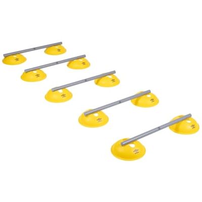 Umbro Juego de obstáculos – Accesorios de Entrenamiento de fútbol – Incluye 10 Conos y 5 Barras transversales – Gimnasia, Entrenamiento rápido y técnica de Carrera – Amarillo/Gris Umbro Juego de obstáculos – Accesorios de Entrenamiento de fútbol – Incluye 10 Conos y 5 Barras transversales – Gimnasia, Entrenamiento rápido y técnica de Carrera – Amarillo/Gris