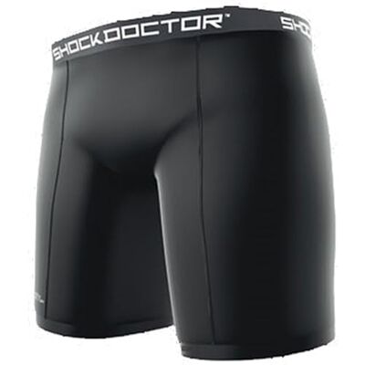 SHOCK DOCTOR Women's Double Compression Sliding Short w Pelvic Protector Pocket Black Girl M SHOCK DOCTOR Women's Double Compression Sliding Short w Pelvic Protector Pocket Black Girl M