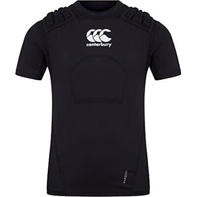 Canterbury Chaleco de protección de Rugby para niños, Negro/Blanco/Plateado, MB Canterbury Chaleco de protección de Rugby para niños, Negro/Blanco/Plateado, MB