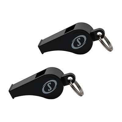 Spalding Silbatos de plástico con Cordones, Paquete de 2 Spalding Silbatos de plástico con Cordones, Paquete de 2