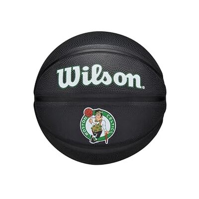 Wilson Balón Mini NBA Team Tribute, Cuenta con Canales de Precisión y un Agarre Dinámico con Estabilidad de Aire Mejorada, Aprobado por la NBA, Equipo: Boston Celtics, Color: Negro, Talla: 3 Wilson Balón Mini NBA Team Tribute, Cuenta con Canales de Precisión y un Agarre Dinámico con Estabilidad de Aire Mejorada, Aprobado por la NBA, Equipo: Boston Celtics, Color: Negro, Talla: 3