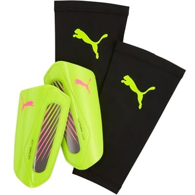 PUMA ULTRA Light Strap, Espinilleras Unisexo, Yellow Alert- Aged Silver, XL PUMA ULTRA Light Strap, Espinilleras Unisexo, Yellow Alert- Aged Silver, XL