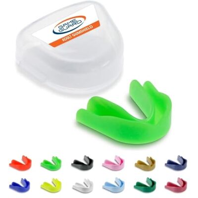 GAME GUARD protector bucal para hervir y morder/protector de encías protector bucal moldeable/protectores de encías júnior/niños/jóvenes Aprobado por CE, deportes escolares, fútbol, rugby GAME GUARD protector bucal para hervir y morder/protector de encías protector bucal moldeable/protectores de encías júnior/niños/jóvenes Aprobado por CE, deportes escolares, fútbol, rugby