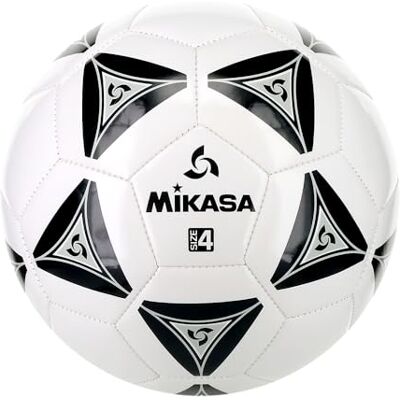 MIKASA Serio Pelota de fútbol, Color Negro/Blanco, tamaño 4 MIKASA Serio Pelota de fútbol, Color Negro/Blanco, tamaño 4