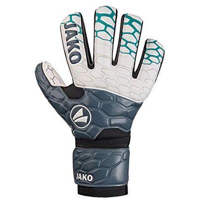 JAKO Uni Prestige Basic RC Protection 9 Guantes de Portero (Talla 9), Color Gris y Turquesa JAKO Uni Prestige Basic RC Protection 9 Guantes de Portero (Talla 9), Color Gris y Turquesa